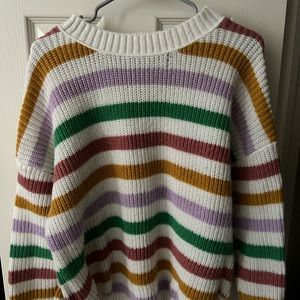SO goods for life Knit Long Sleeve Sweater Striped